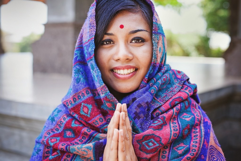 Namaste in Nepal. When you travel Nepal it's a very important gesture.